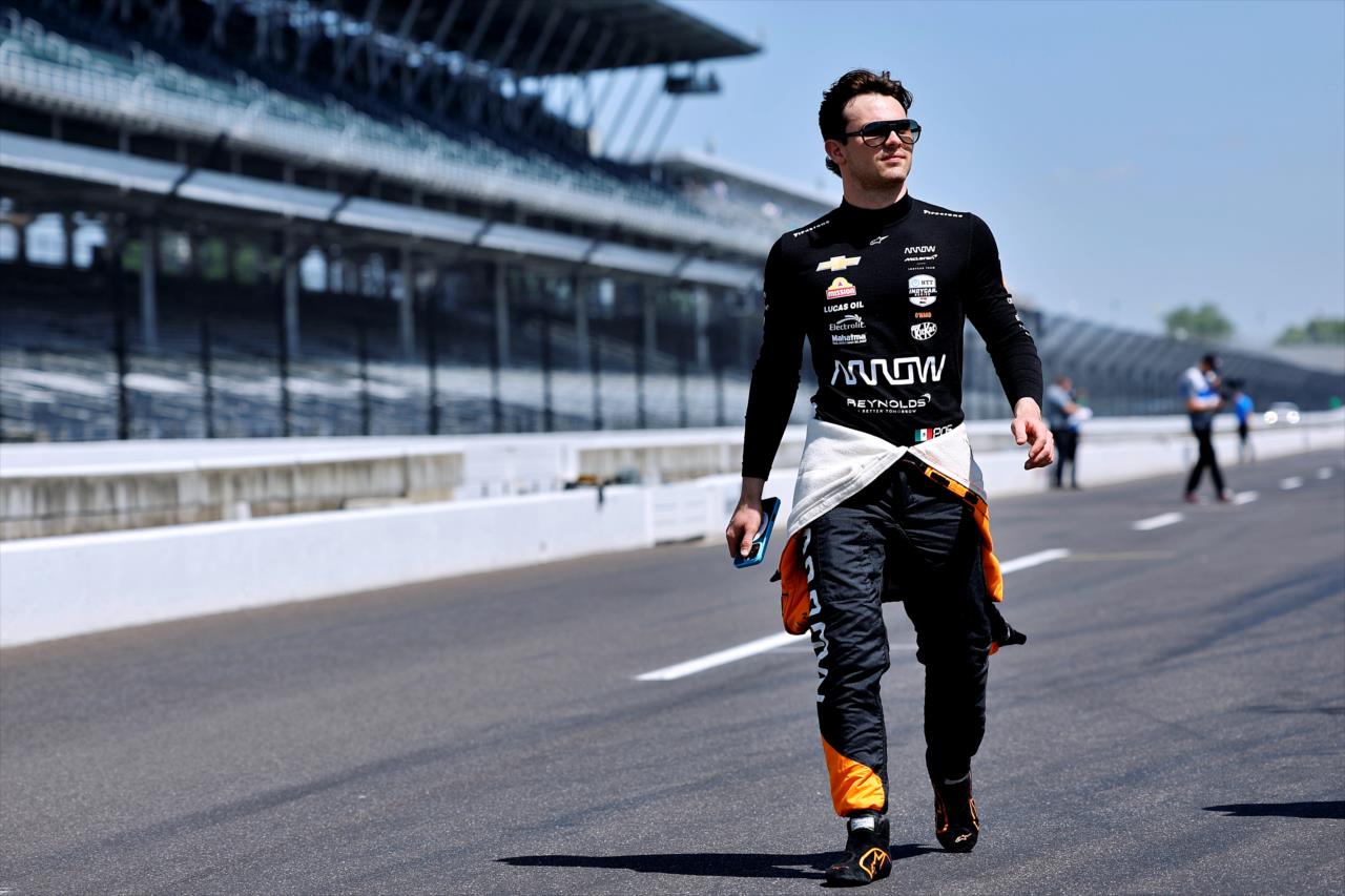 Pato O'Ward - Indianapolis 500 Practice - By: Paul Hurley -- Photo by: Paul Hurley